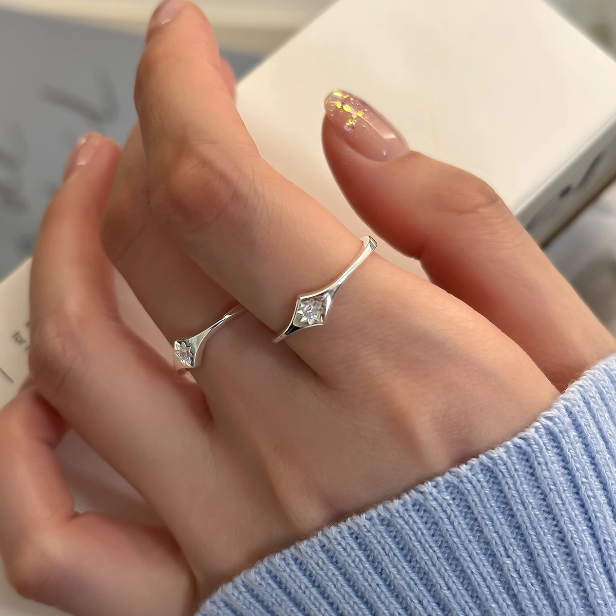 Women's Adjustable Pentagram Ring Small Star Versatile Style
